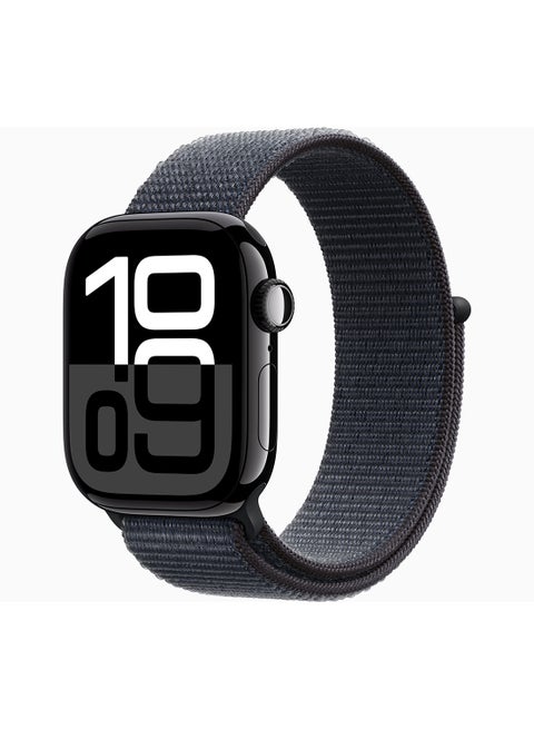 ساعة Series 10 GPS + Cellular 46 مم هيكل من الألومنيوم باللون الأسود