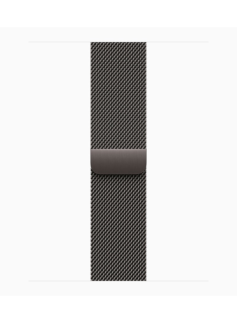 Apple Watch Series 10 GPS + Cellular 42mm Slate Titanium Case With Slate Milanese Loop - Image 3