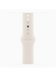 Apple Watch Series 10 GPS + Cellular 42mm Gold Titanium Case With Starlight Sport Band  - Image 3