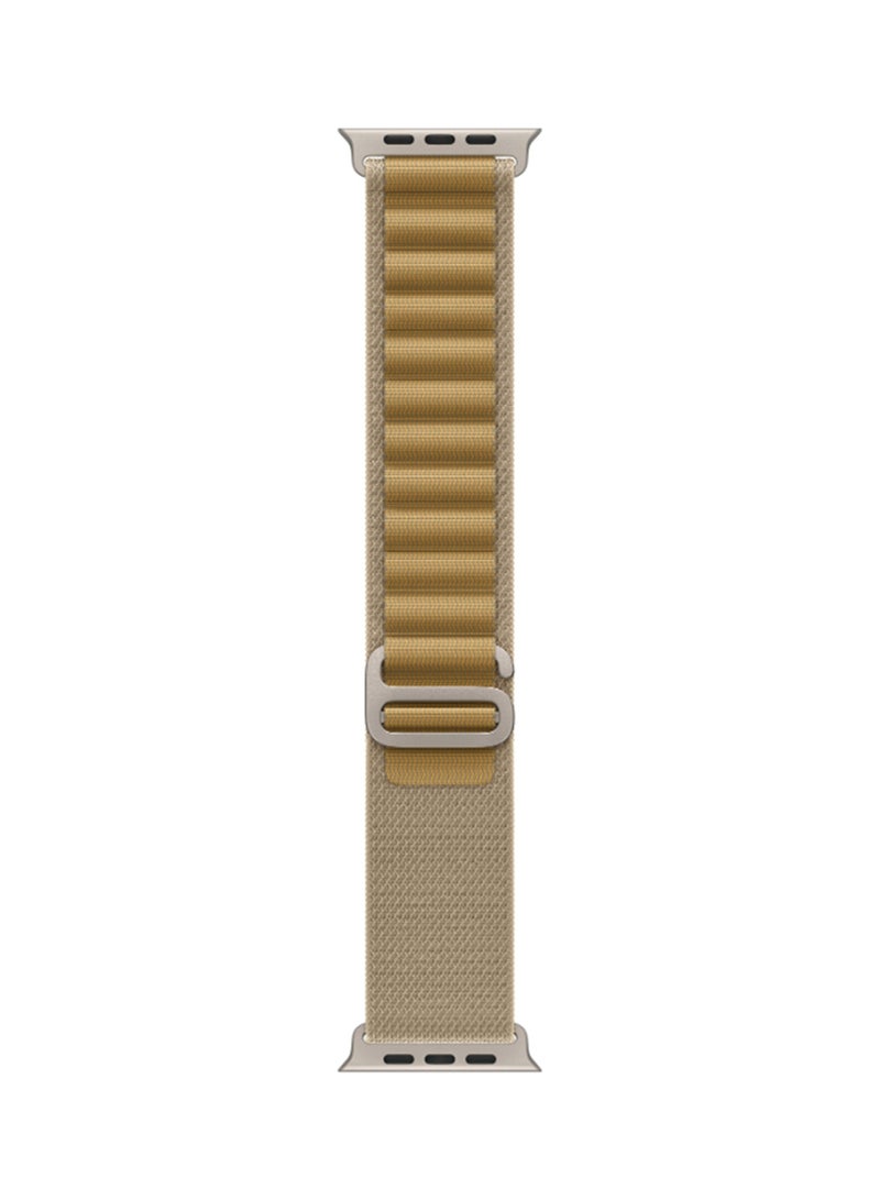 Apple - Watch Ultra 2 (2024) GPS + Cellular 49mm Natural Titanium Case With Tan Alpine Loop - Large - Image 1