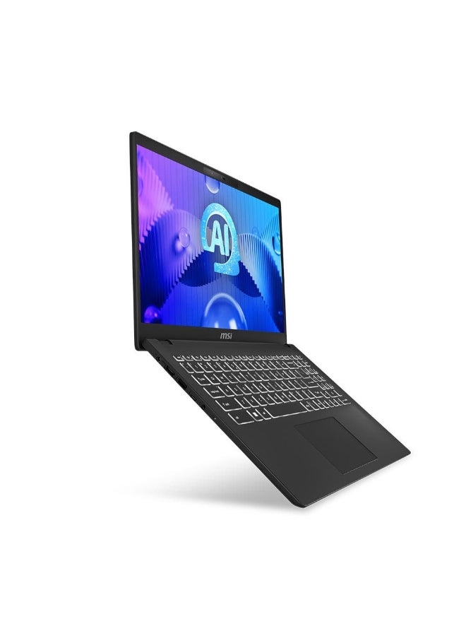 MSI - MODERN 15 H AI  Laptop With 15.6-Inch FHD Display,Core Ultra 7 155H Processor/16GB RAM/512GB SSDWindows 11/9S7-15H551-033 English/Arabic Black - Image 1