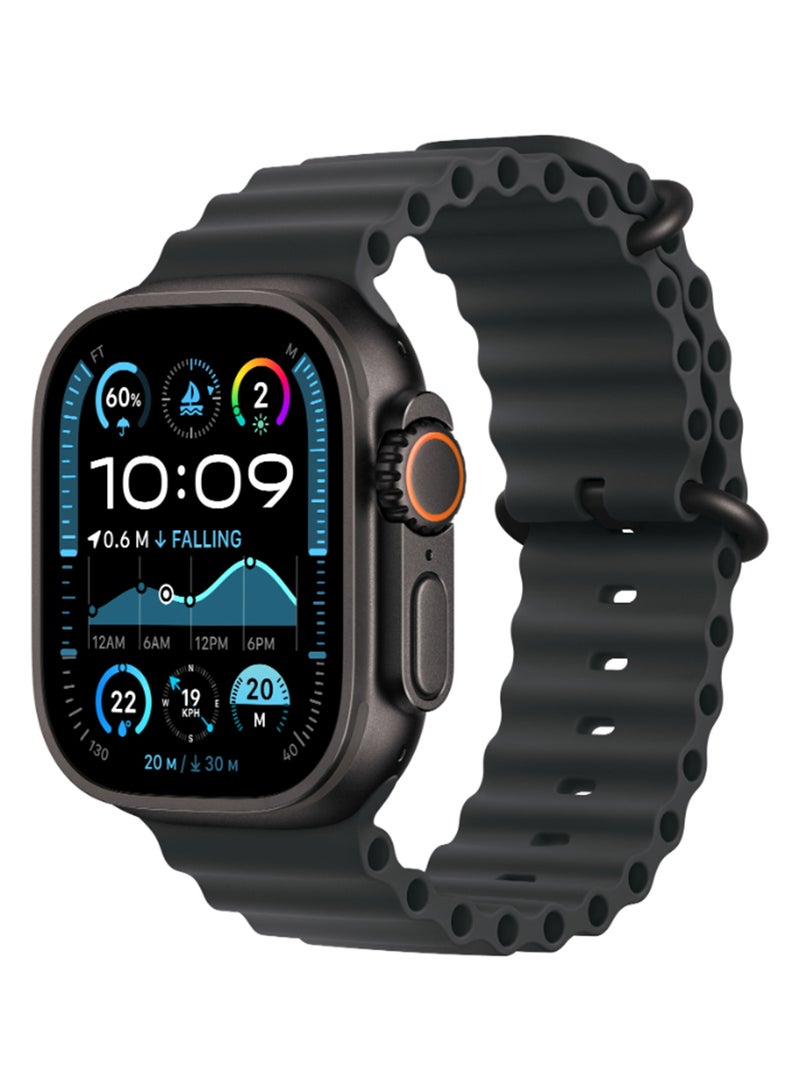 Apple Watch Ultra 2 (2024) GPS + Cellular 49mm Black Titanium Case With Black Ocean Band - Image 1