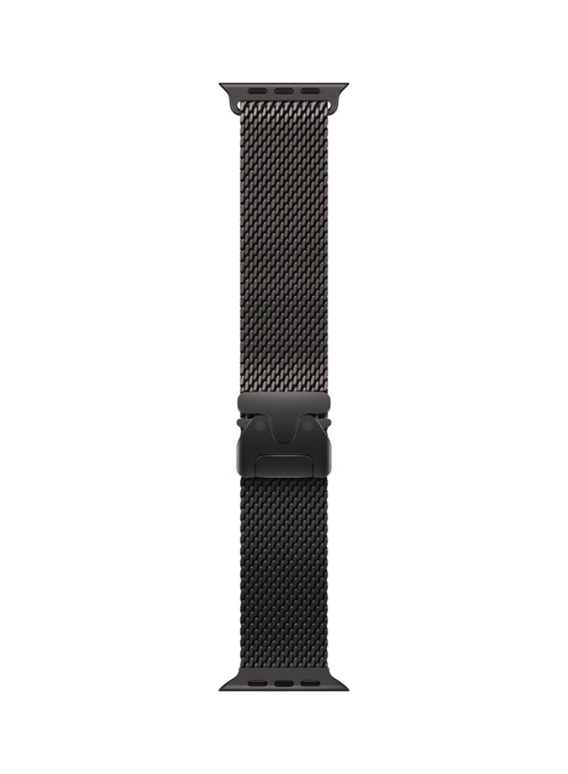 Apple - Watch Ultra 2 (2024) GPS + Cellular 49mm Black Titanium Case With Black Titanium Milanese Loop - S - Image 1