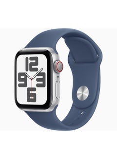Apple Watch SE (2024) GPS + Cellular 40mm Silver Aluminium Case With Denim Sport Band  - Image 1