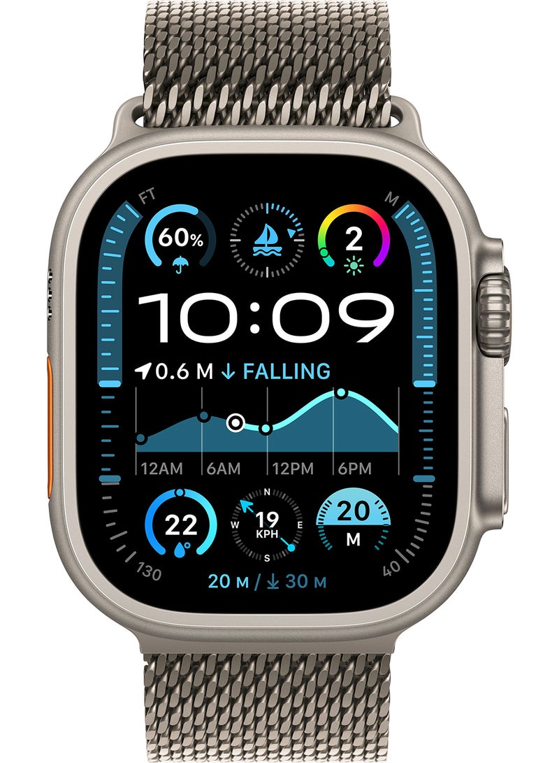 Watch Ultra 2 (2024) GPS + Cellular 49mm Natural Titanium Case With Natural Titanium Milanese Loop - M - pnsku/N70108666V/45/_/1726070957/940d9915-0b6c-47e2-bcbc-4e508b674e3e