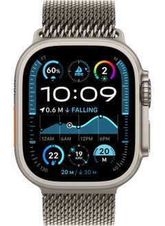 Apple Watch Ultra 2 (2024) GPS + Cellular 49mm Natural Titanium Case With Natural Titanium Milanese Loop - M  - Image 2