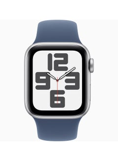 Apple Watch SE (2024) GPS + Cellular 44mm Silver Aluminium Case With Denim Sport Band  - Image 2