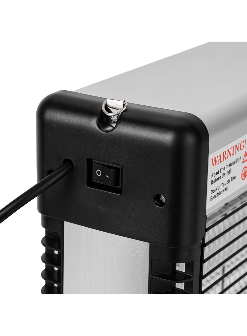 GEEPAS - Electric Insect Killer 20W with 10 x 2W UV Tubes| Advanced Technology, Pollution-Free Operation, Low Power Consumption| No Toxic Fumes or Vapor, Easy Install and Clean, Fly Catcher for Home Hotels & Offices| 2 Years Warranty 20 W GBK25616 Silver/Black - Image 1