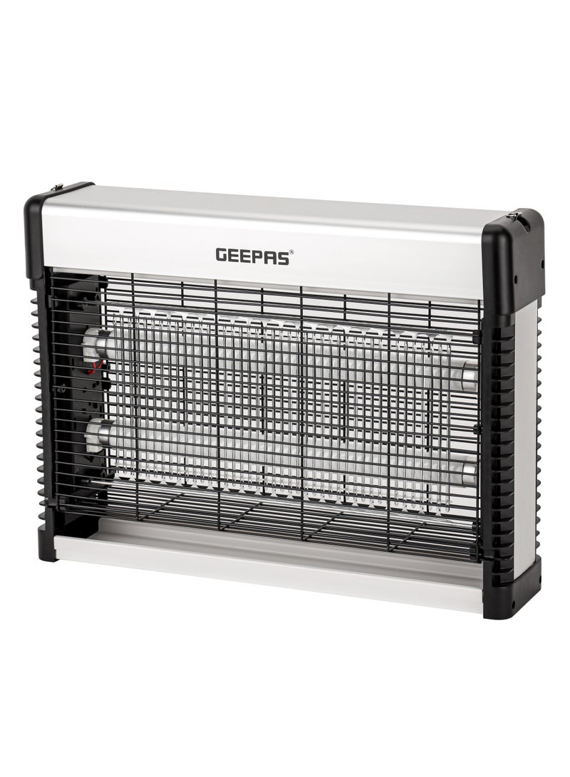 GEEPAS - Electric Insect Killer 20W with 10 x 2W UV Tubes| Advanced Technology, Pollution-Free Operation, Low Power Consumption| No Toxic Fumes or Vapor, Easy Install and Clean, Fly Catcher for Home Hotels & Offices| 2 Years Warranty 20 W GBK25616 Silver/Black - Image 1