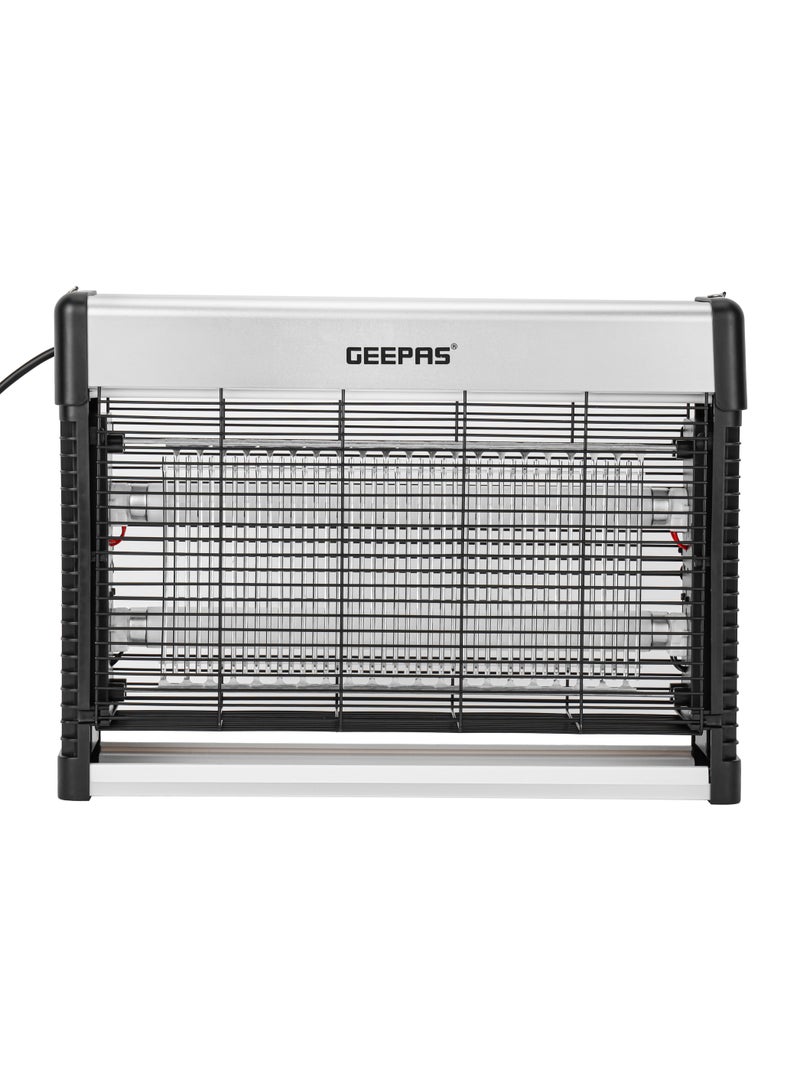 GEEPAS - Electric Insect Killer 20W with 10 x 2W UV Tubes| Advanced Technology, Pollution-Free Operation, Low Power Consumption| No Toxic Fumes or Vapor, Easy Install and Clean, Fly Catcher for Home Hotels & Offices| 2 Years Warranty 20 W GBK25616 Silver/Black - Image 1