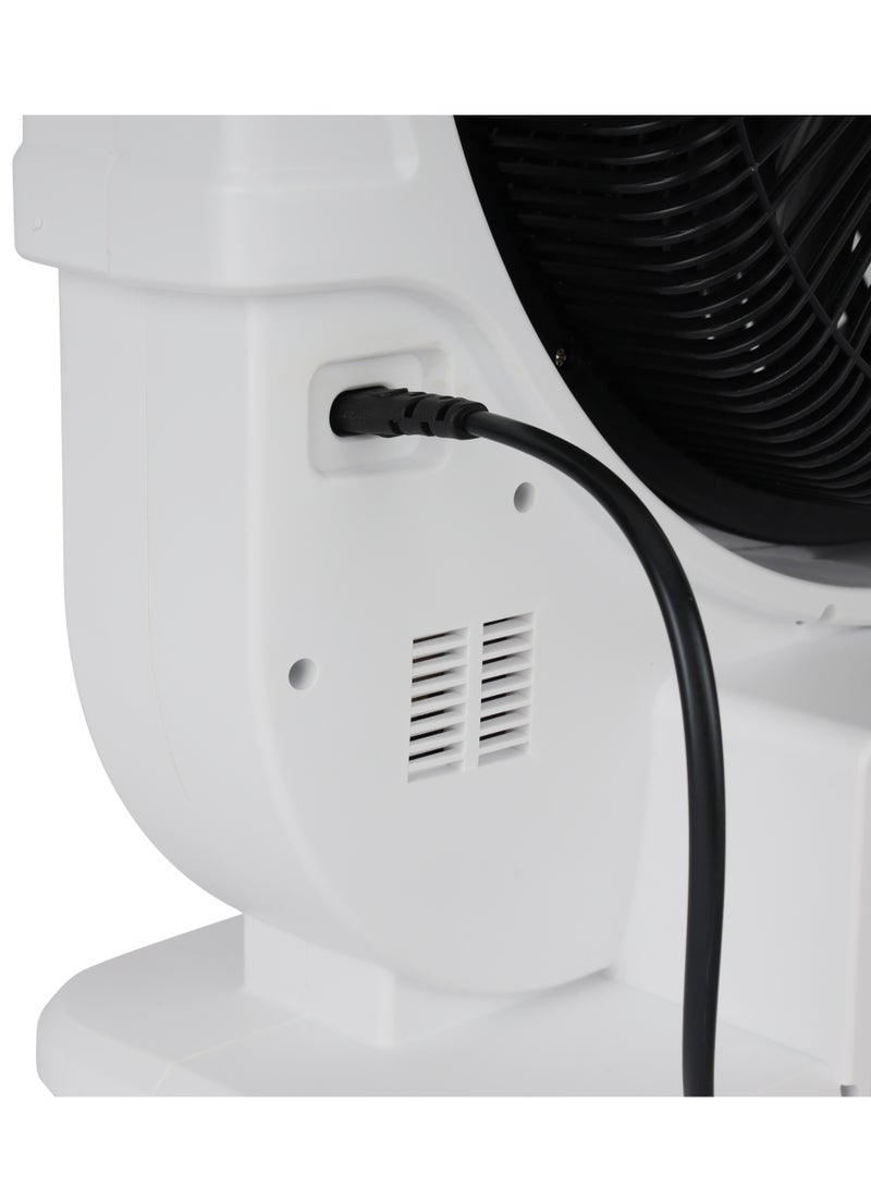 KRYPTON - 12" Box Fan High Performance with 2-Speed Controls and 5 Leaf Blades, LED Night Light/ Efficient Cooling And Wind, 2 Years Warranty KNF6580 Black/White - Image 1