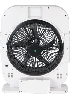 KRYPTON 12" Box Fan High Performance with 2-Speed Controls and 5 Leaf Blades, LED Night Light/ Efficient Cooling And Wind, 2 Years Warranty KNF6580 Black/White  - Image 2