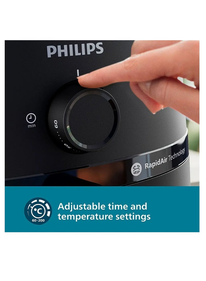 فيليبس Airfryer With Rapid Air Technology - 4.2 L 1500 W NA120 Black - Image 4