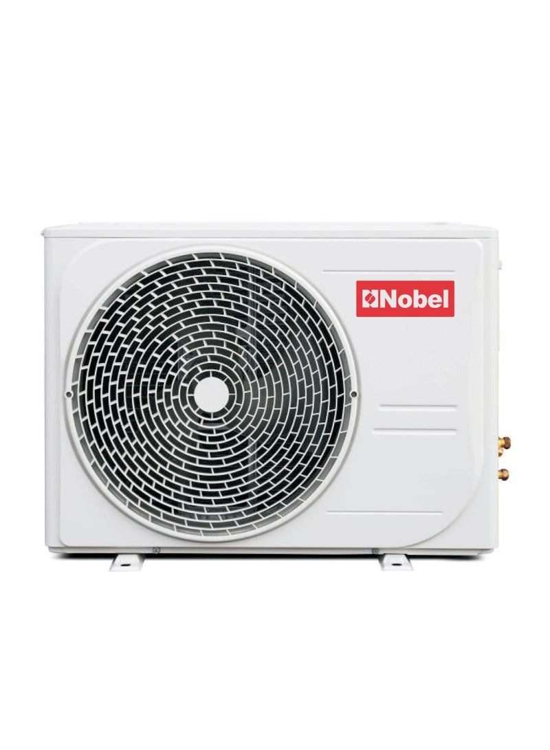 Nobel - 1.5 Ton Rotary Split AC, Energy Efficient Cooling Air Conditioner with T3 Tropical Rotary Compressor, R410 Gas, 4-Way Airflow, 18,000 BTU AC, Gold Fin Technology, Auto Restart, Quiet Operation 1826 W NSAC18T3N White - Image 1