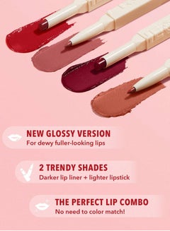 شيجلام Glam 101 Sheer Tinted Lipstick & Liner Duo-Cherry Glaze CherryGlaze  - Image 2