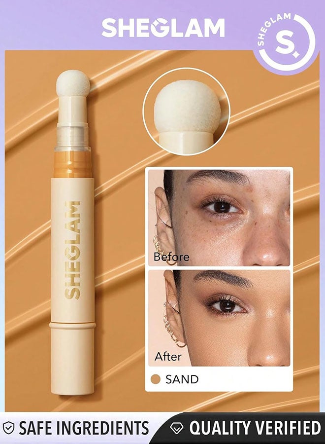 SHEGLAM - Complexion Boost Concealer - With Sponge-head Applicator - High-coverage Formula Sand - Image 1