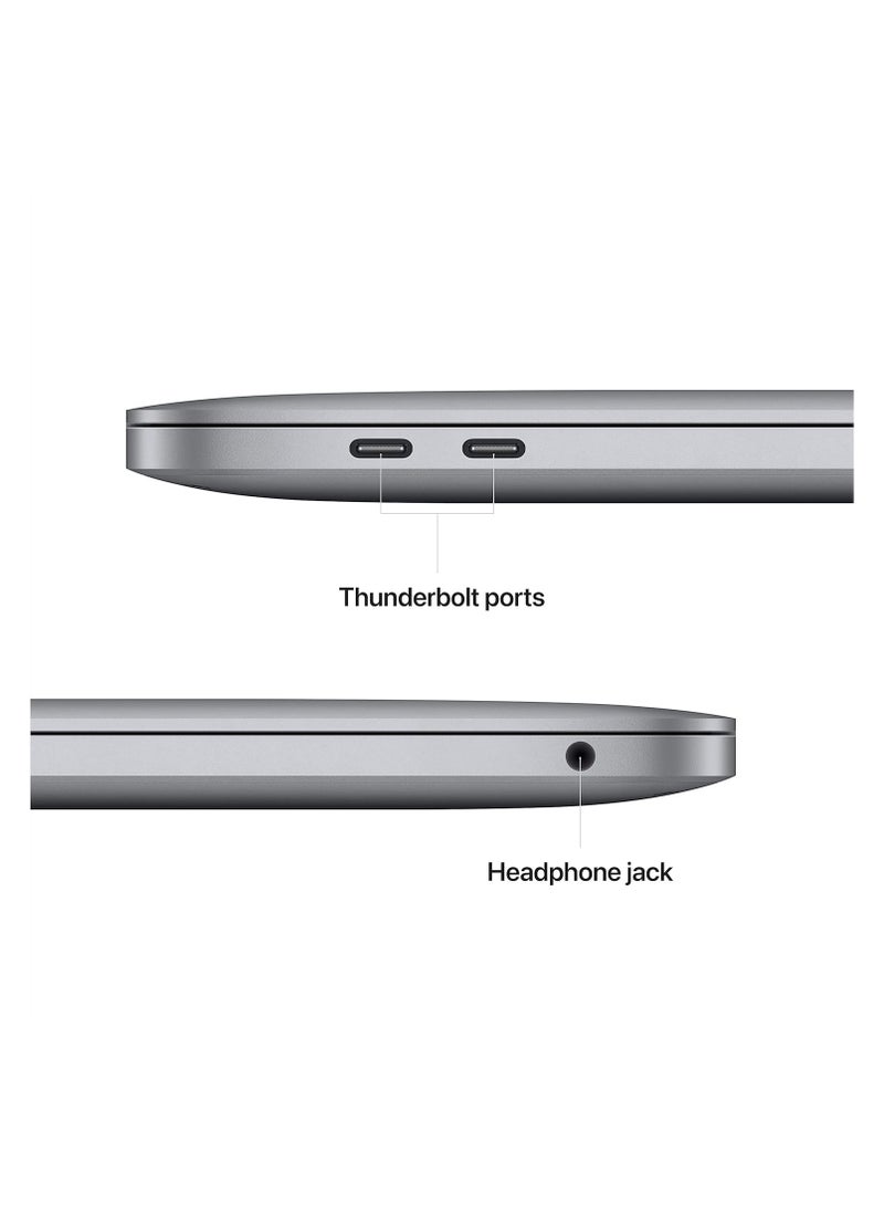 Apple - MacBook Pro M2 2022 13 Inch Apple M2 256GB SSD 8GB RAM,  macOS, Multimedia & Designing HD LED English/Arabic Grey - Image 1