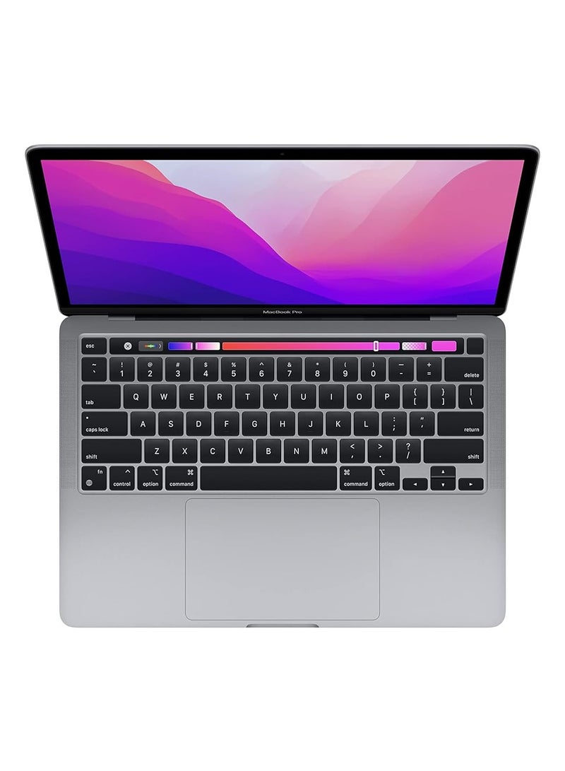 Apple - MacBook Pro M2 2022 13 Inch Apple M2 256GB SSD 8GB RAM,  macOS, Multimedia & Designing HD LED English/Arabic Grey - Image 1