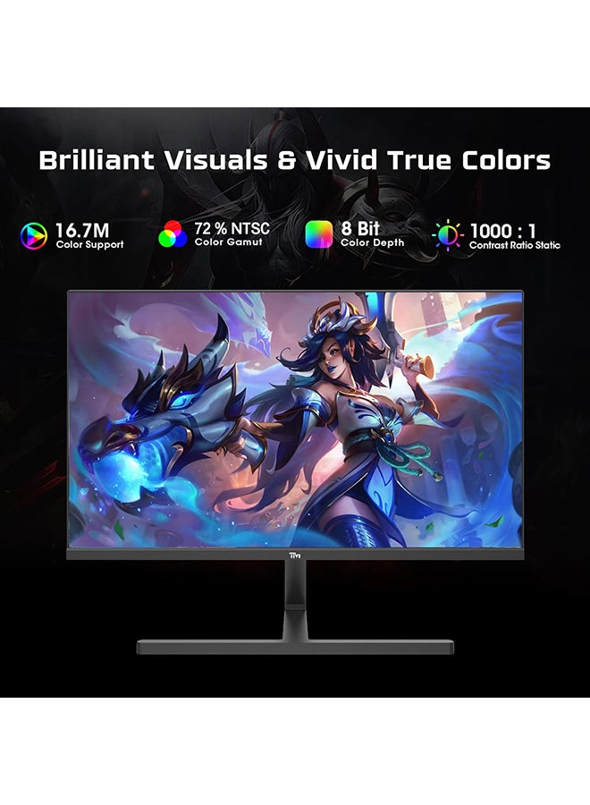 شاشة ألعاب TM27FHD180IPS FHD IPS مقاس 27 بوصة من سلسلة Blaze بمعدل تحديث 180 هرتز ووقت استجابة 0.5 مللي ثانية، ومنفذ HDMI 2.1، وتقنية HDR، وجاهزة لوحدة التحكم، ومتوافقة مع G-sync