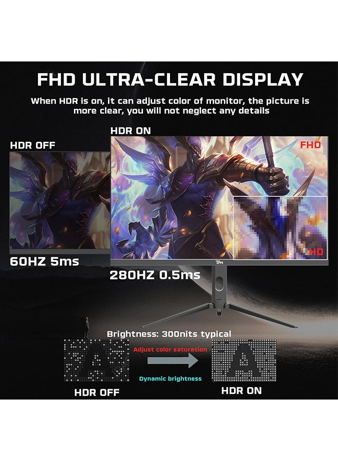 TWISTED MINDS Supreme Series FLAT 27" FHD - 280HZ 0.5MS Fast VA HDMI 2.1 Gaming Monitor Black - Image 4