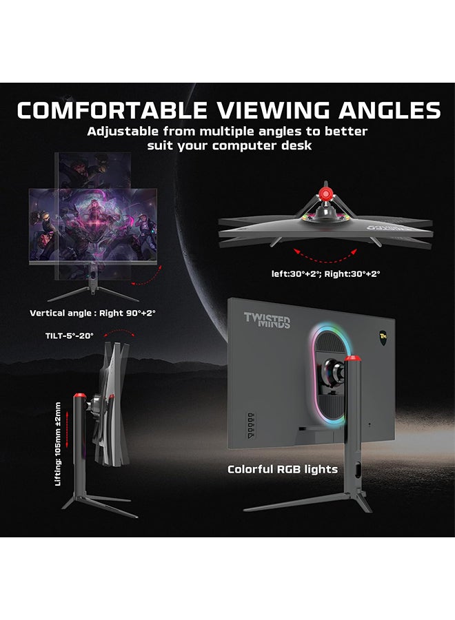 TWISTED MINDS Supreme Series FLAT 27" FHD - 280HZ 0.5MS Fast VA HDMI 2.1 Gaming Monitor Black - Image 3