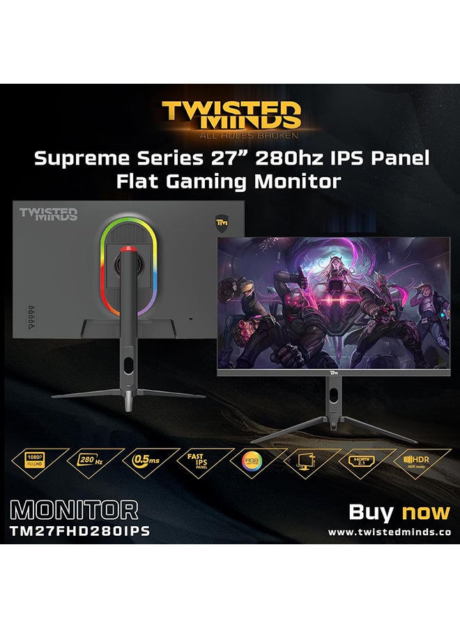 TWISTED MINDS Supreme Series FLAT 27" FHD - 280HZ 0.5MS Fast VA HDMI 2.1 Gaming Monitor Black - Image 2