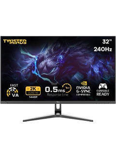 Supreme Series FLAT 31.5" QHD - 240HZ 0.5MS Fast VA HDMI 2.1 Gaming Monitor Black