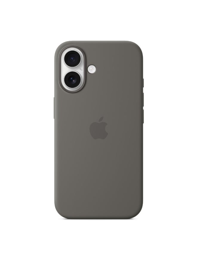 Apple iPhone 16 Silicone Case With MagSafe - Stone Gray - Image 4