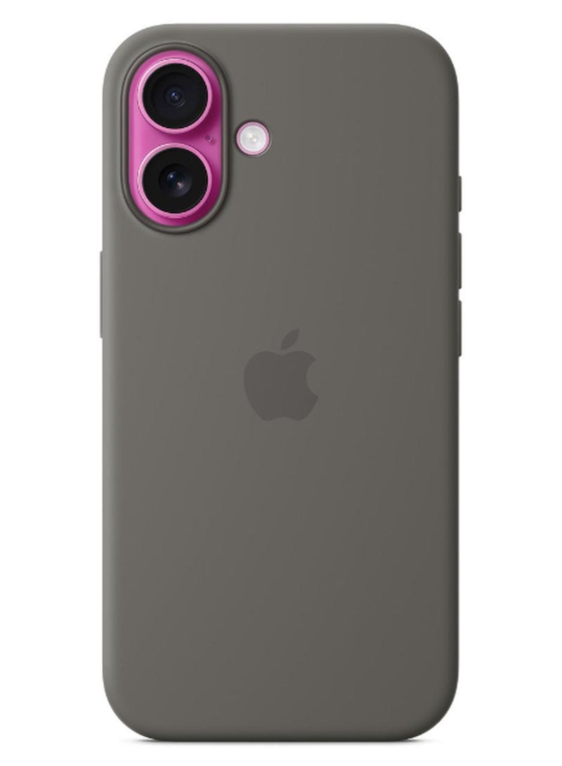 Apple iPhone 16 Silicone Case With MagSafe - Stone Gray - Image 1