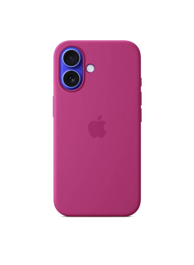 Apple - iPhone 16 Silicone Case With MagSafe - Fuchsia - Image 1