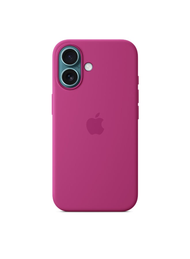 Apple - iPhone 16 Silicone Case With MagSafe - Fuchsia - Image 1