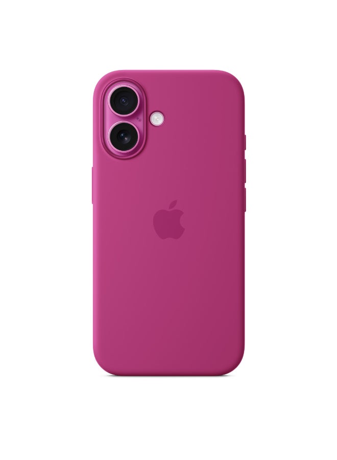 Apple - iPhone 16 Silicone Case With MagSafe - Fuchsia - Image 1
