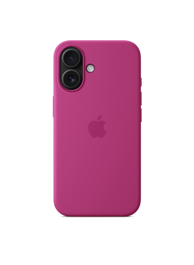 Apple - iPhone 16 Silicone Case With MagSafe - Fuchsia - Image 1