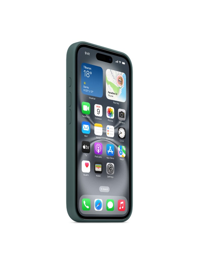 Apple - iPhone 16 Silicone Case With MagSafe - Lake Green - Image 1