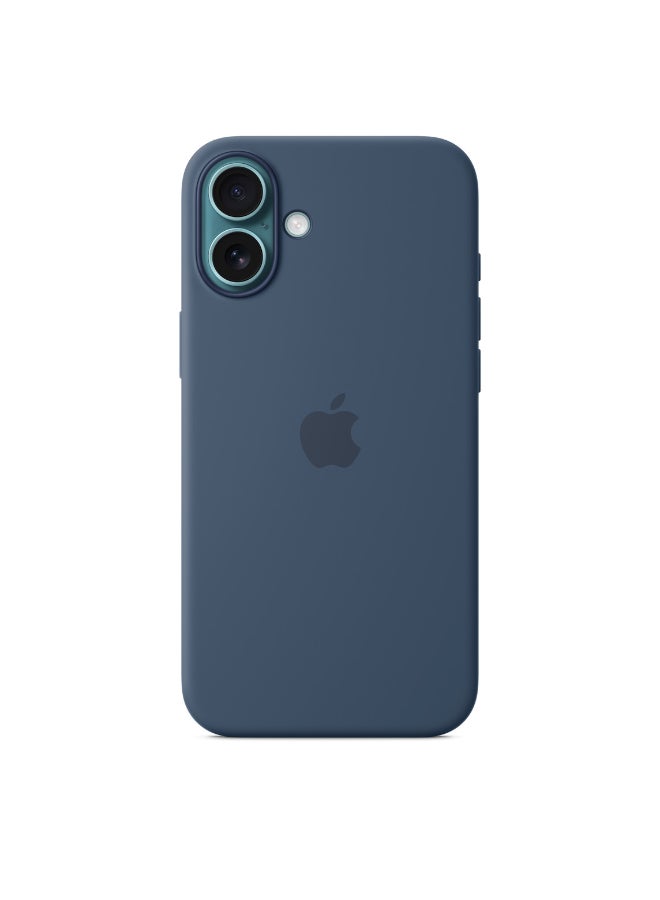 Apple - iPhone 16 Plus Silicone Case With MagSafe - Denim - Image 1