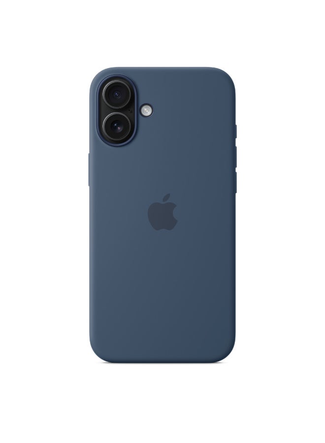 Apple - iPhone 16 Plus Silicone Case With MagSafe - Denim - Image 1