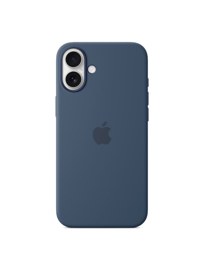 Apple - iPhone 16 Plus Silicone Case With MagSafe - Denim - Image 1