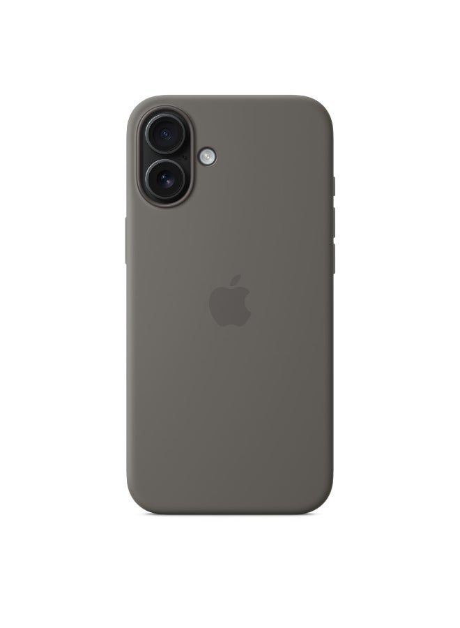 Apple - iPhone 16 Plus Silicone Case With MagSafe - Stone Gray - Image 1