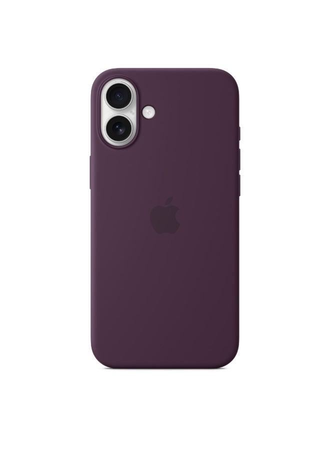 Apple - iPhone 16 Plus Silicone Case With MagSafe - Plum - Image 1