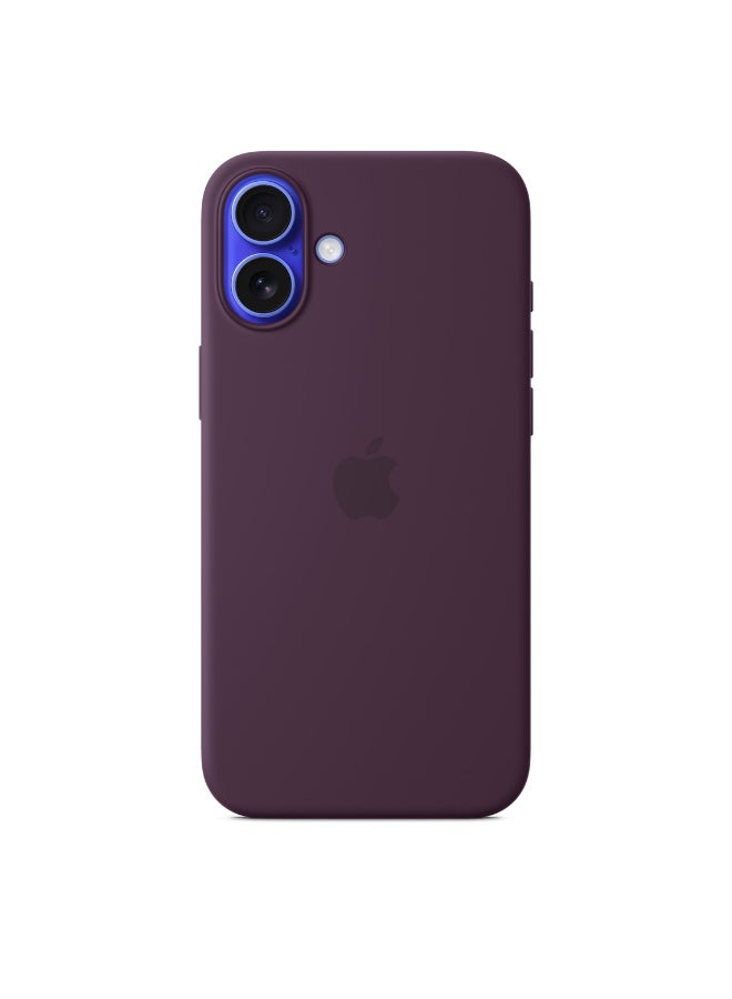 Apple - iPhone 16 Plus Silicone Case With MagSafe - Plum - Image 1