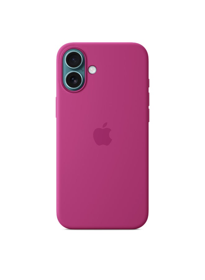 Apple - iPhone 16 Plus Silicone Case With MagSafe - Fuchsia - Image 1