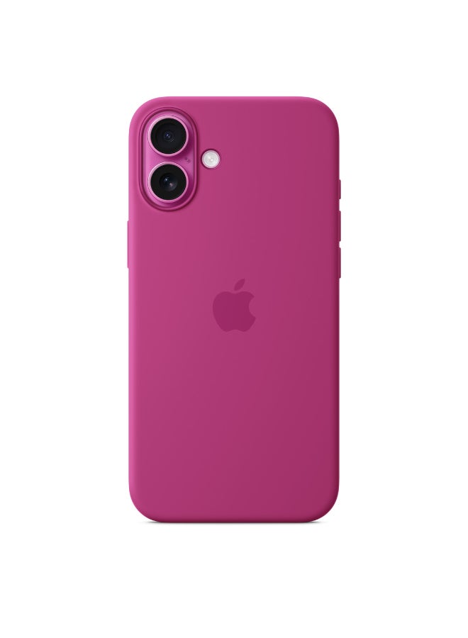 Apple - iPhone 16 Plus Silicone Case With MagSafe - Fuchsia - Image 1