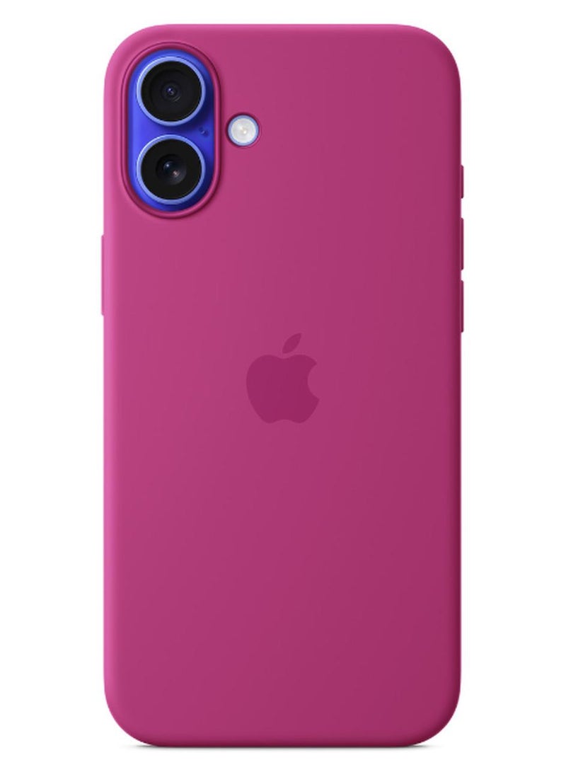 Apple iPhone 16 Plus Silicone Case With MagSafe - Fuchsia - Image 1