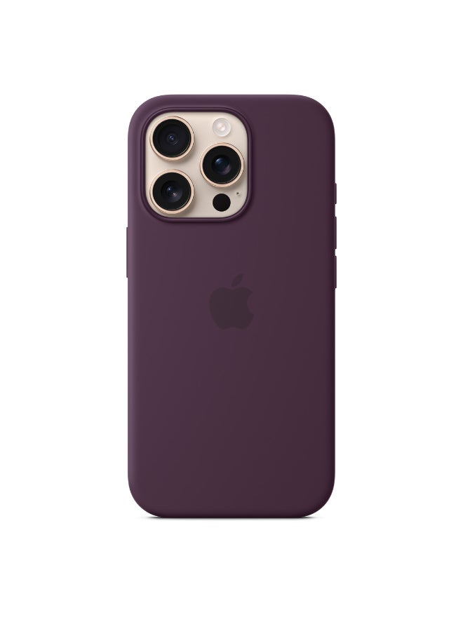 Apple - iPhone 16 Pro Silicone Case With MagSafe - Plum - Image 1