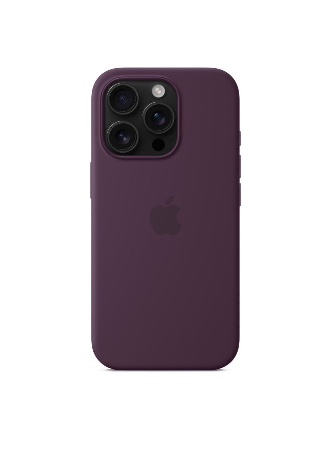 Apple - iPhone 16 Pro Silicone Case With MagSafe - Plum - Image 1