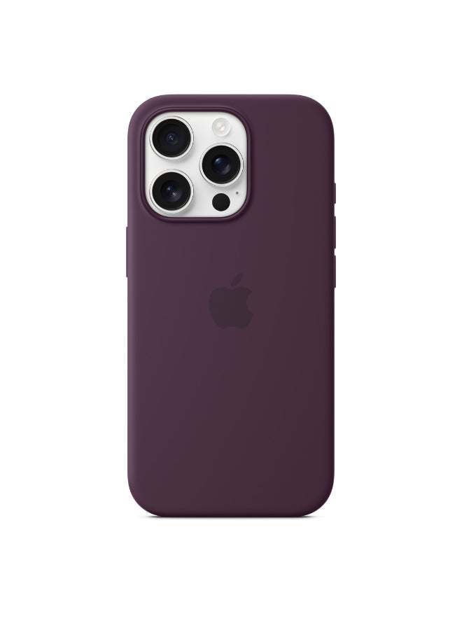Apple - iPhone 16 Pro Silicone Case With MagSafe - Plum - Image 1