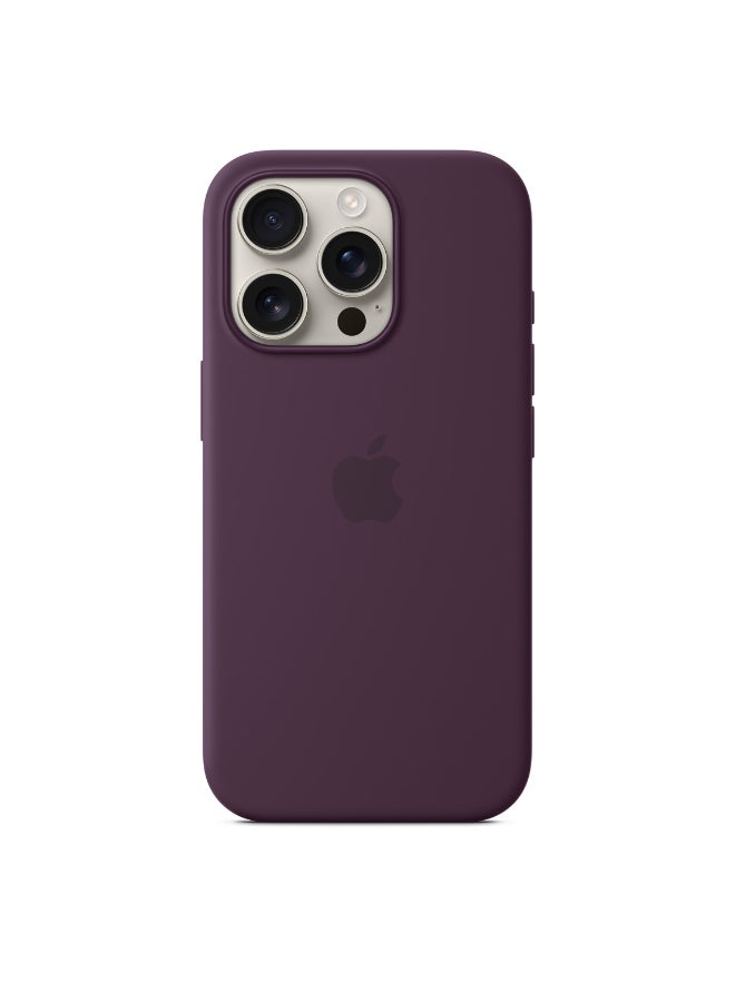 Apple - iPhone 16 Pro Silicone Case With MagSafe - Plum - Image 1
