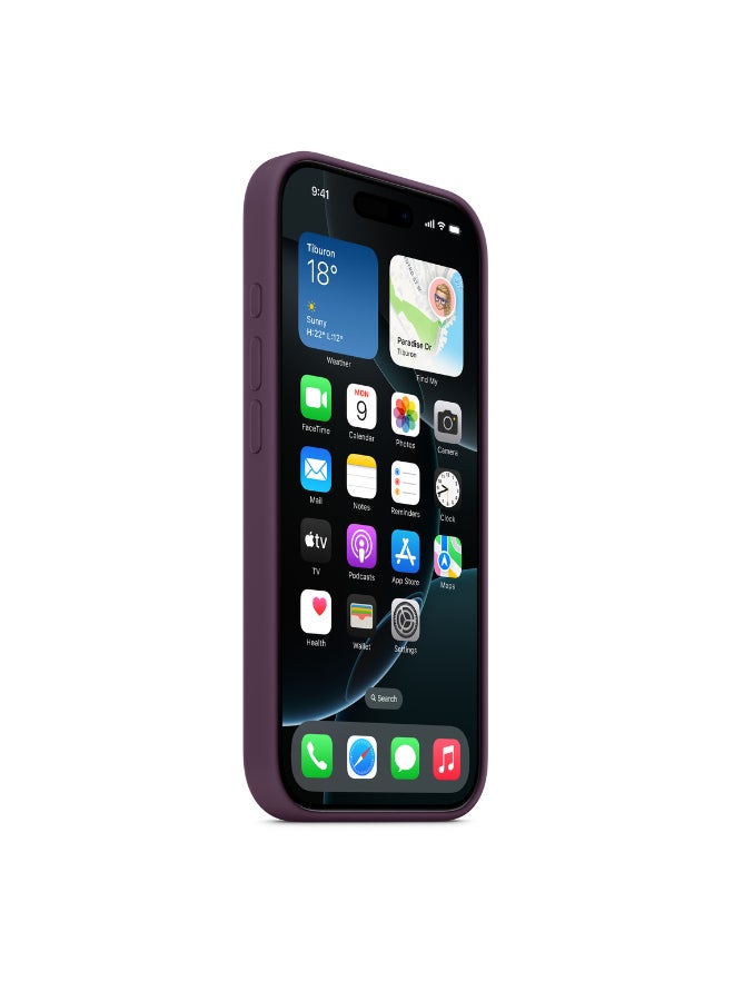 Apple - iPhone 16 Pro Silicone Case With MagSafe - Plum - Image 1