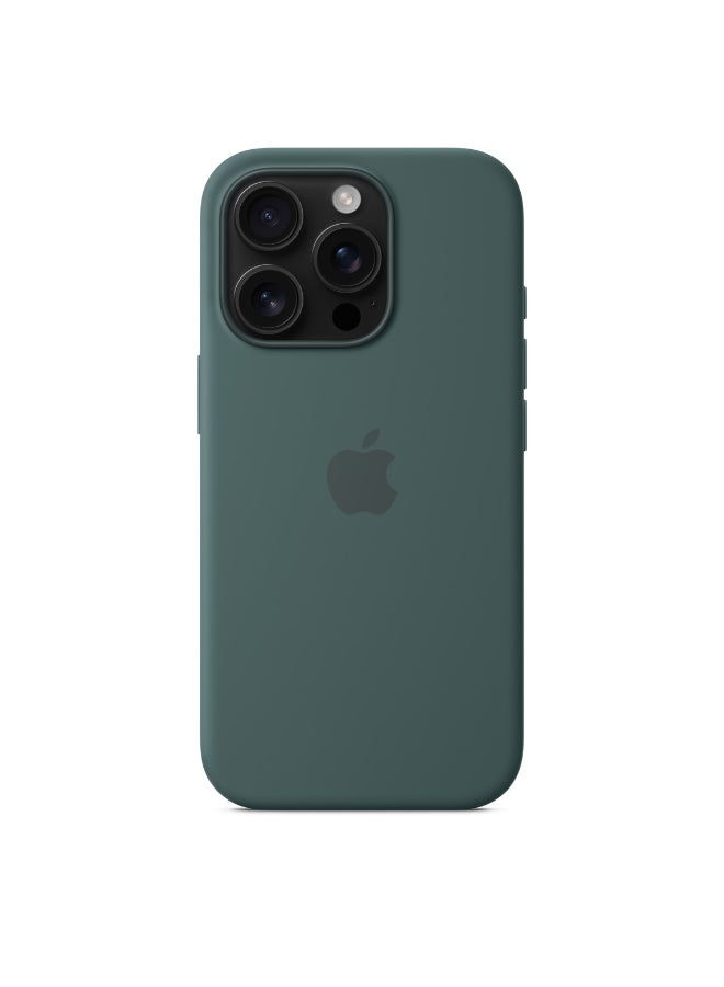 Apple - iPhone 16 Pro Silicone Case With MagSafe - Lake Green - Image 1