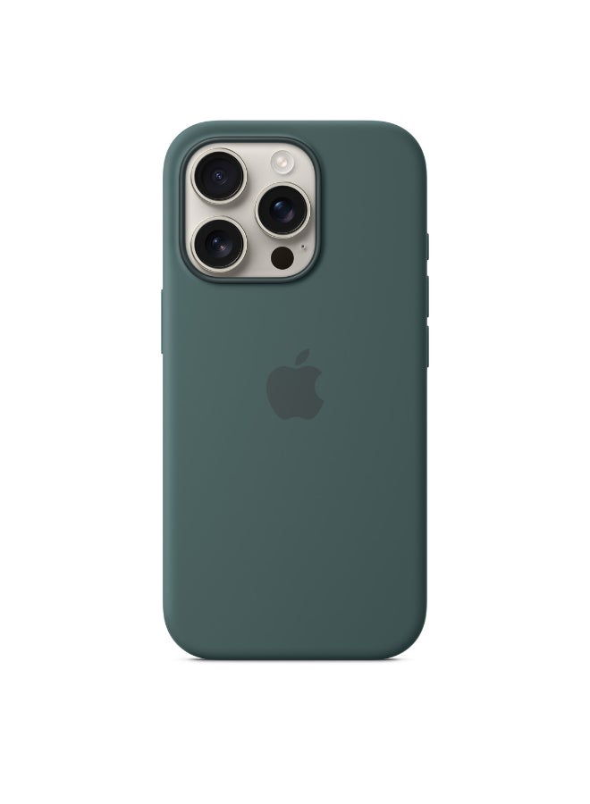 Apple - iPhone 16 Pro Silicone Case With MagSafe - Lake Green - Image 1